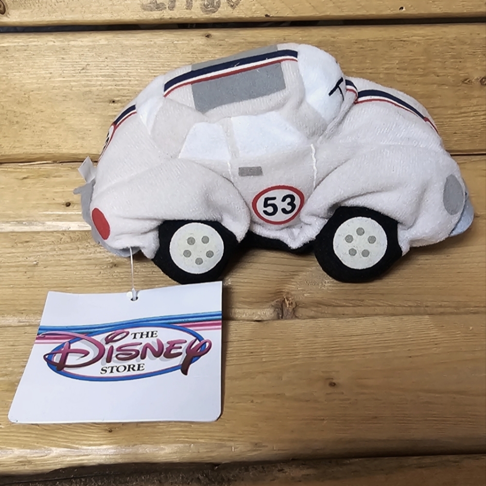 Vintage Disney 6" HERBIE THE LOVE BUG Mini Bean Bag Plush TOY NWT Parks Beanie